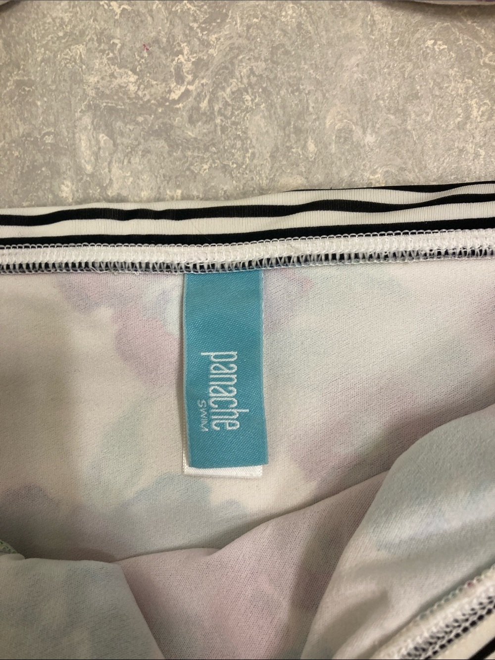 Panache White Floral Underwire Bikini Top and Bottoms Purple, Teal & Green - Picture 2 of 3